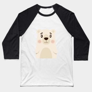 Polar Bear Nursery Illustration Baseball T-Shirt